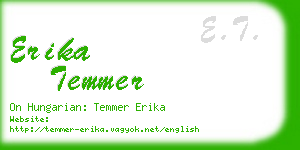 erika temmer business card